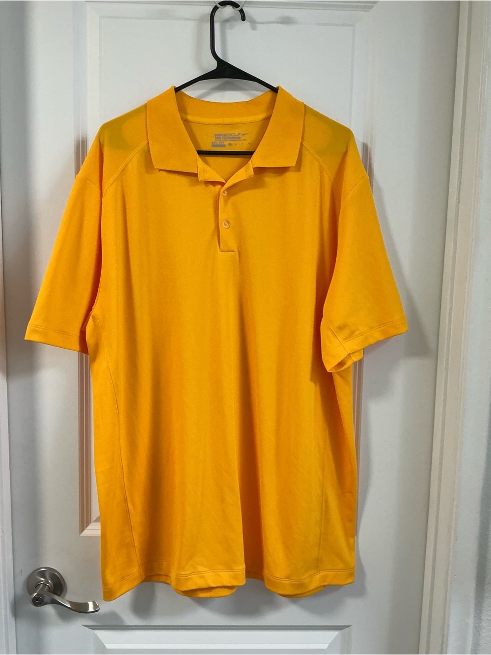 Nike Golf Tour Performance Mens XL Yellow Dri-Fit Short Sleeve Polo Shirt